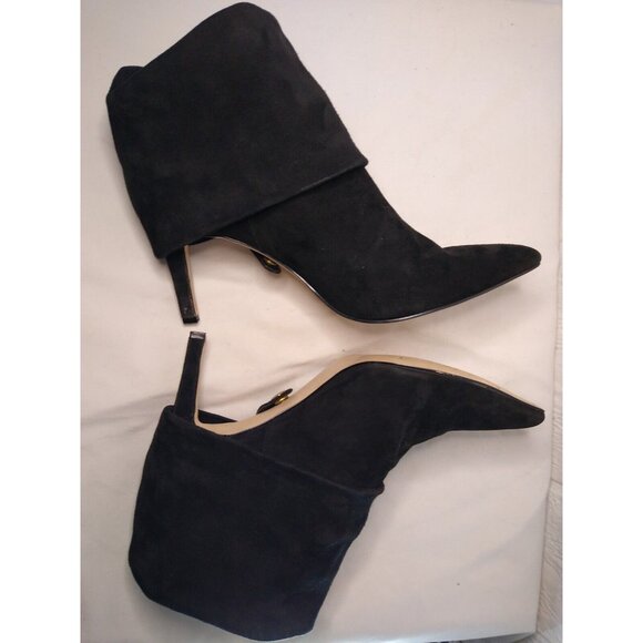 Calvin Klein Bethany Ankle Boots Women's 9.5 Convertible Black Suede High Heel - Picture 5 of 10